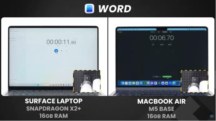 微软SurfaceLaptop8实测翻车：多项性能不如MacBookAir