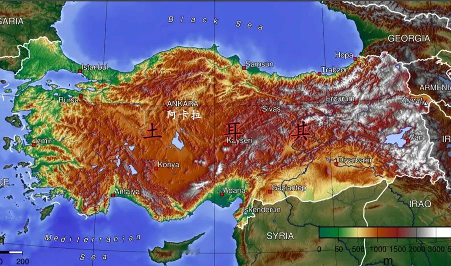 土耳其的地形算不算易守难攻？除土耳其海峡两侧及以西的国土，靠近黑海和地中海，分布