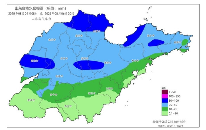 山东发布重要天气预报: 4日至6日大范围降水过程要来了
