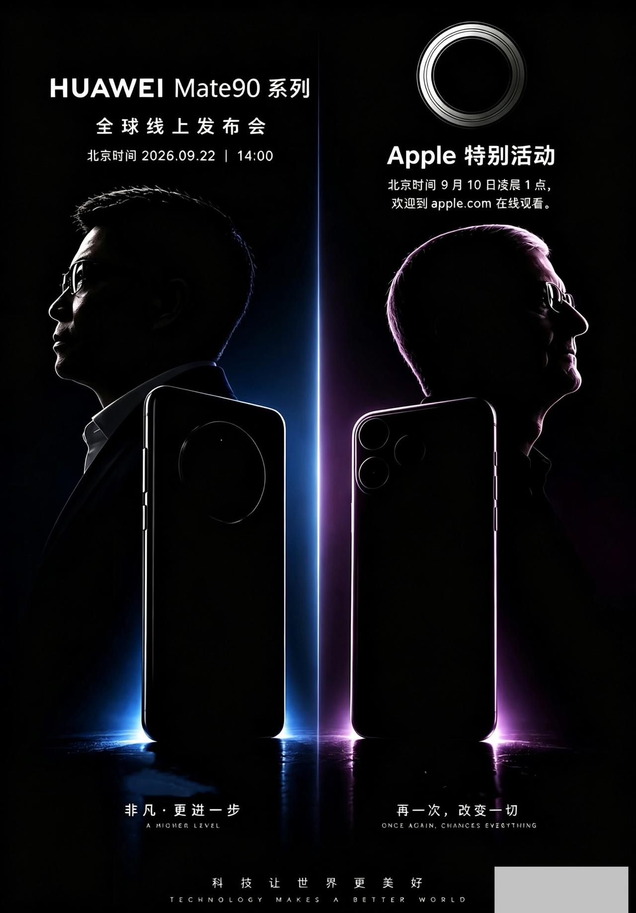 两大旗舰撞期！华为Mate90与苹果新机发布会时间出炉两大头部厂商新品发布