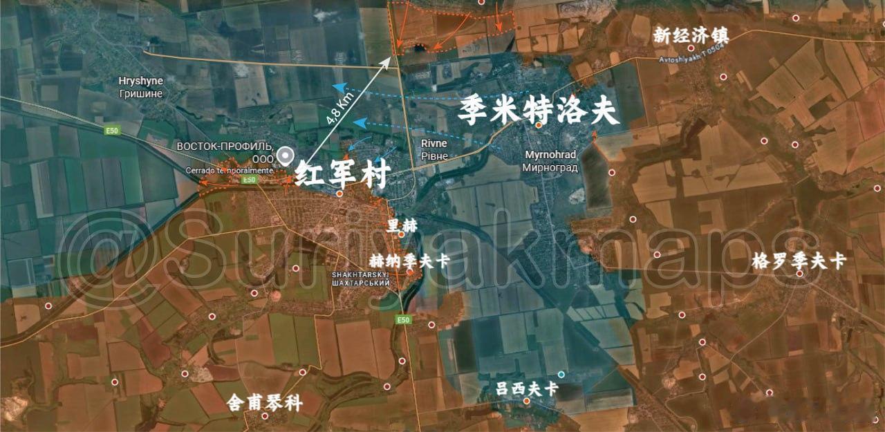 见怪不怪了,嘘嘘哥各种角度洗,就不知道恁还能洗几天……箭头不应该是从红军村北到罗