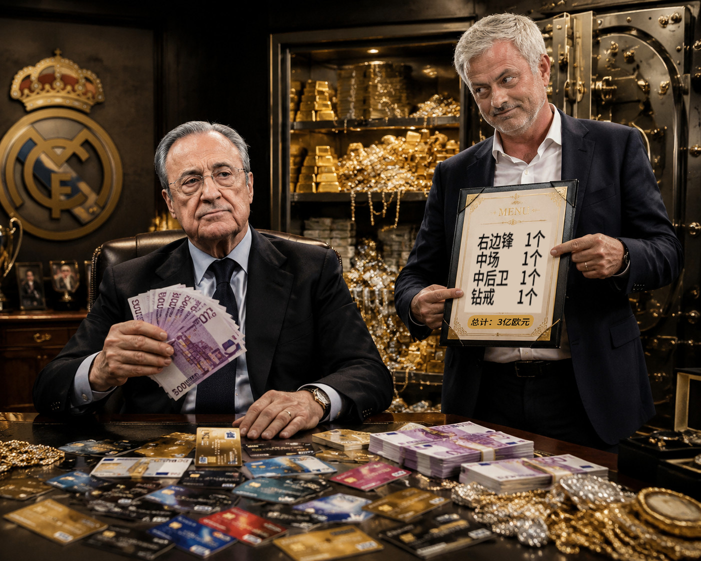 【阿斯报】弗洛伦蒂诺将发起最后一轮冲刺，为穆里尼奥购入心仪的中卫、中场人选。扬·