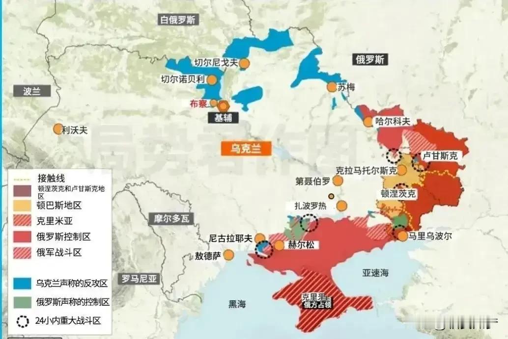 俄乌战争最后的结局大概率是双方就实际军事线形成新边界，整体停战局部冲突。因为很明