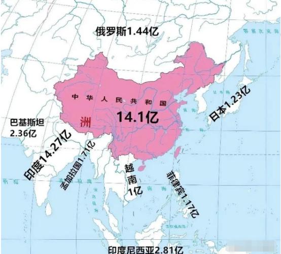 美国3.3亿人、俄罗斯1.4亿人、加拿大4155万人、澳大利亚2754万人，这些