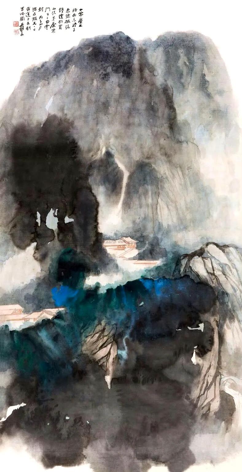 张大千：泼墨挥彩绘就山水华章张大千，这位中国画坛的巨匠，其泼彩山水画独树一