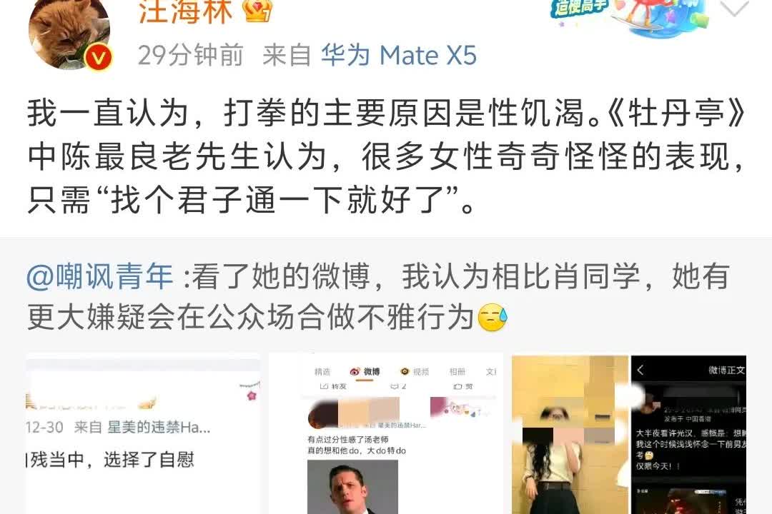 不得不说，汪海林是一个有哲学思想的人，他还是能够看出一点女权的本质的。看