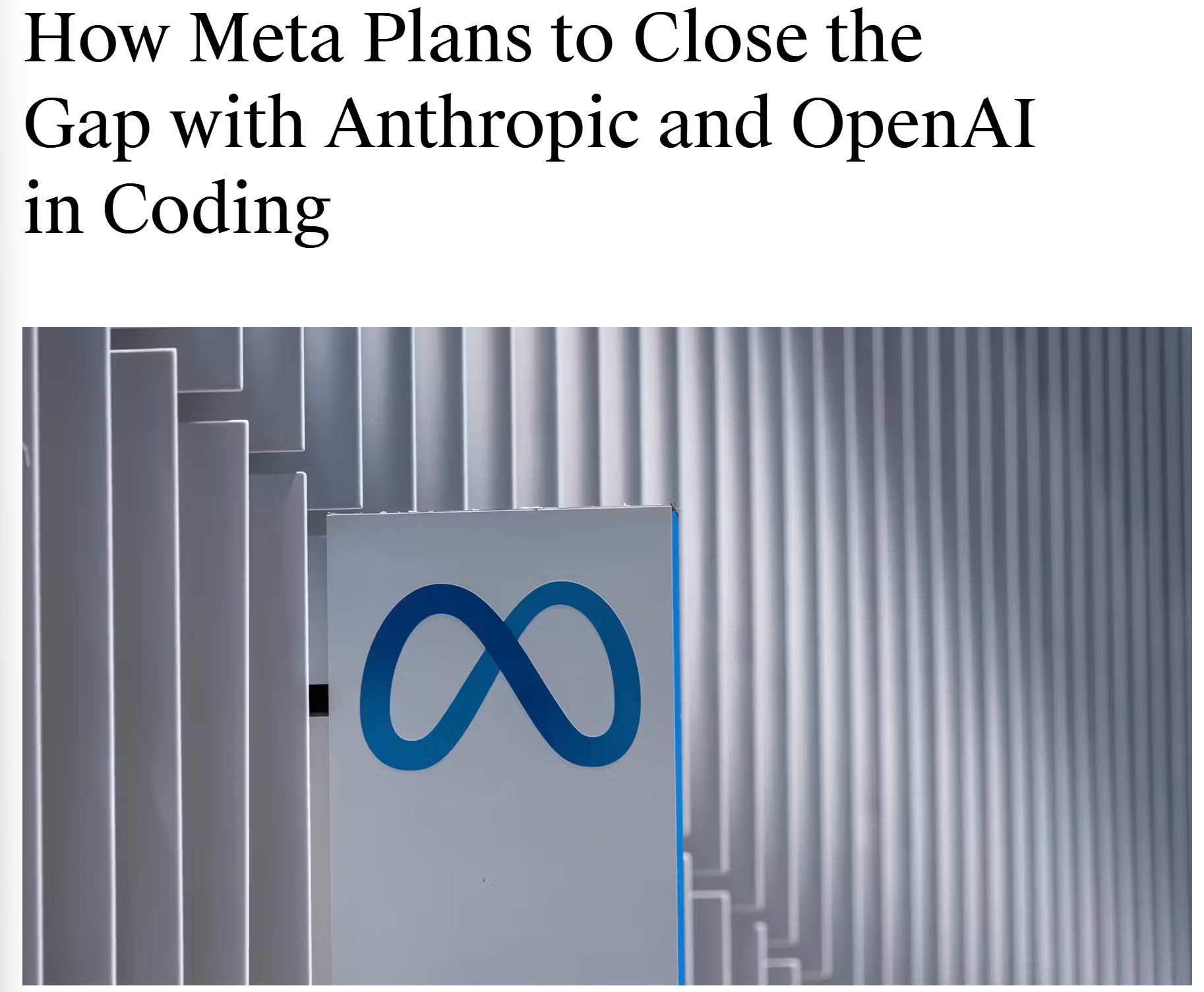 为追赶Anthropic和OpenAI，Meta正在让数千名工程师在日常