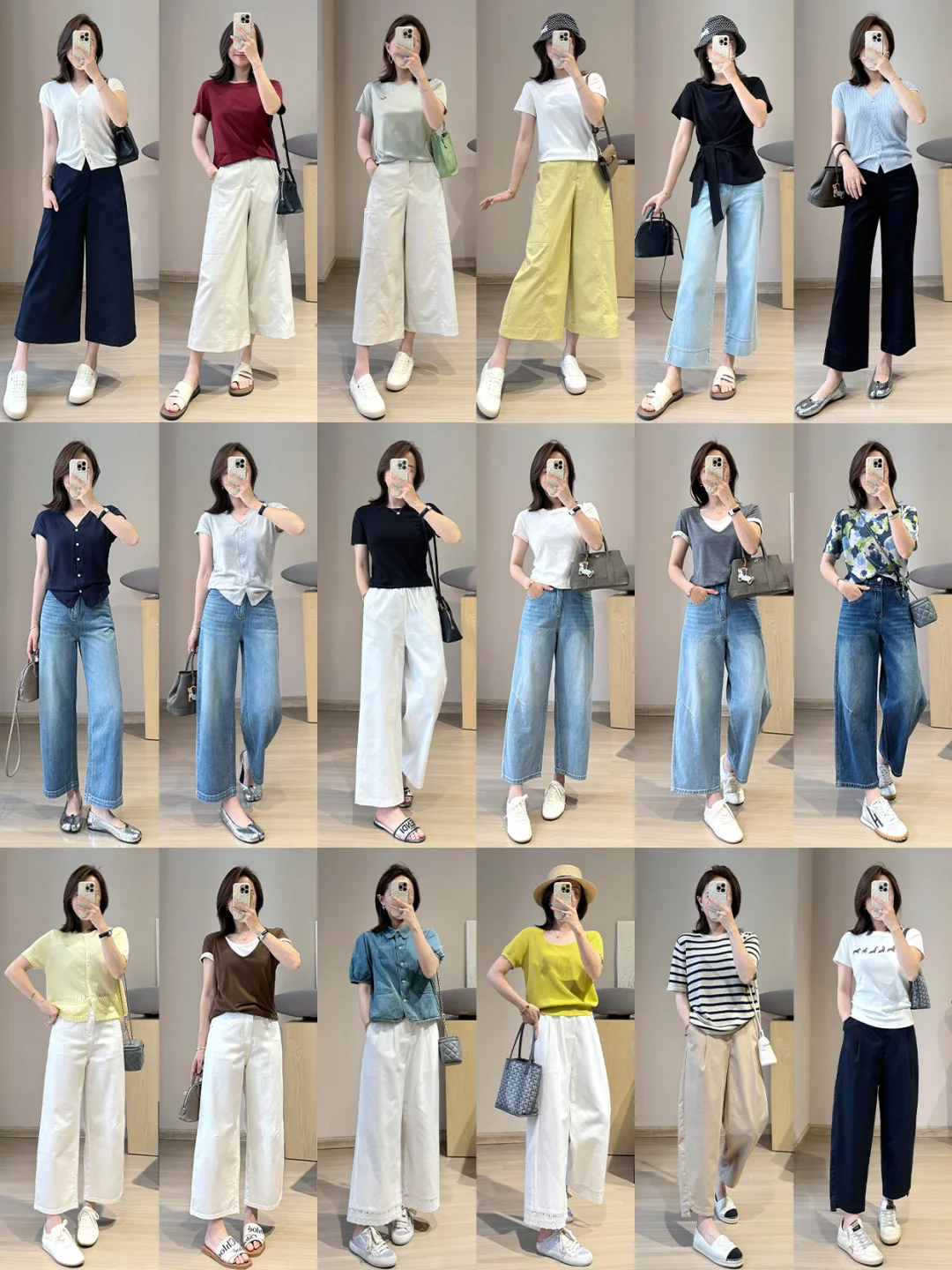 九分裤穿搭合集👖显瘦显高不挑人闭眼入！