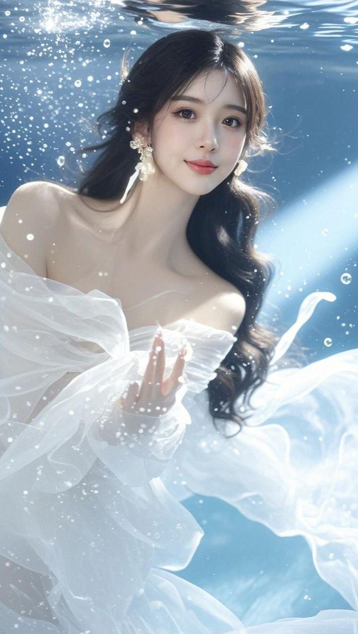 水下轻纱照 原来ai写真可以这么美 人生总得有一套ai写真吧 谁拍谁好...