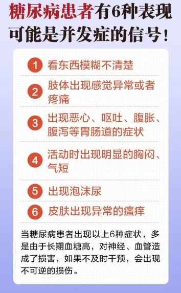糖友必看！这6 个信号，可能是并发症在敲门