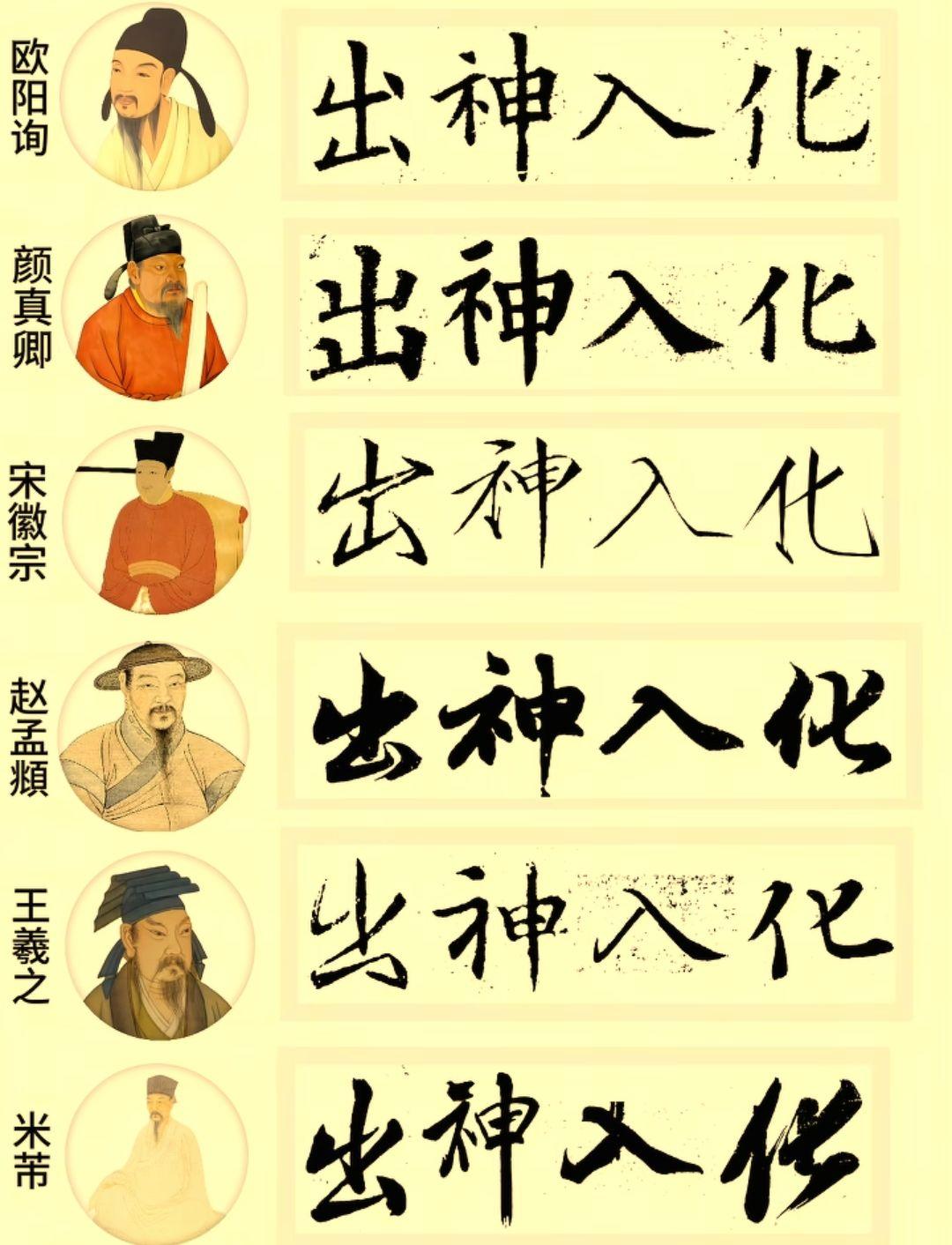 这四个字，第一眼觉得哪位书法家的好？我自己学习书法多年，不得不说这几位书法大