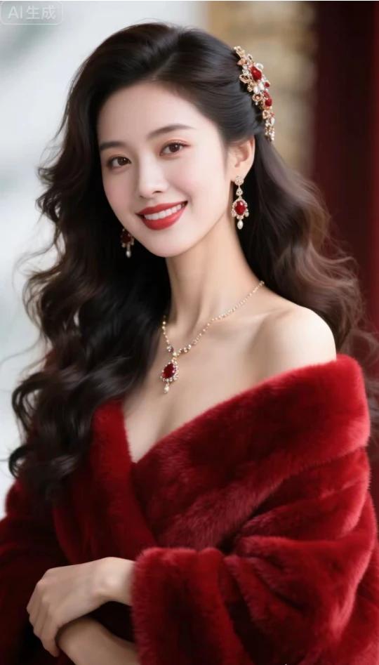 嫣然一笑百媚生，恰似春风拂柳轻。莫道人间无绝色，今日得见断人肠。