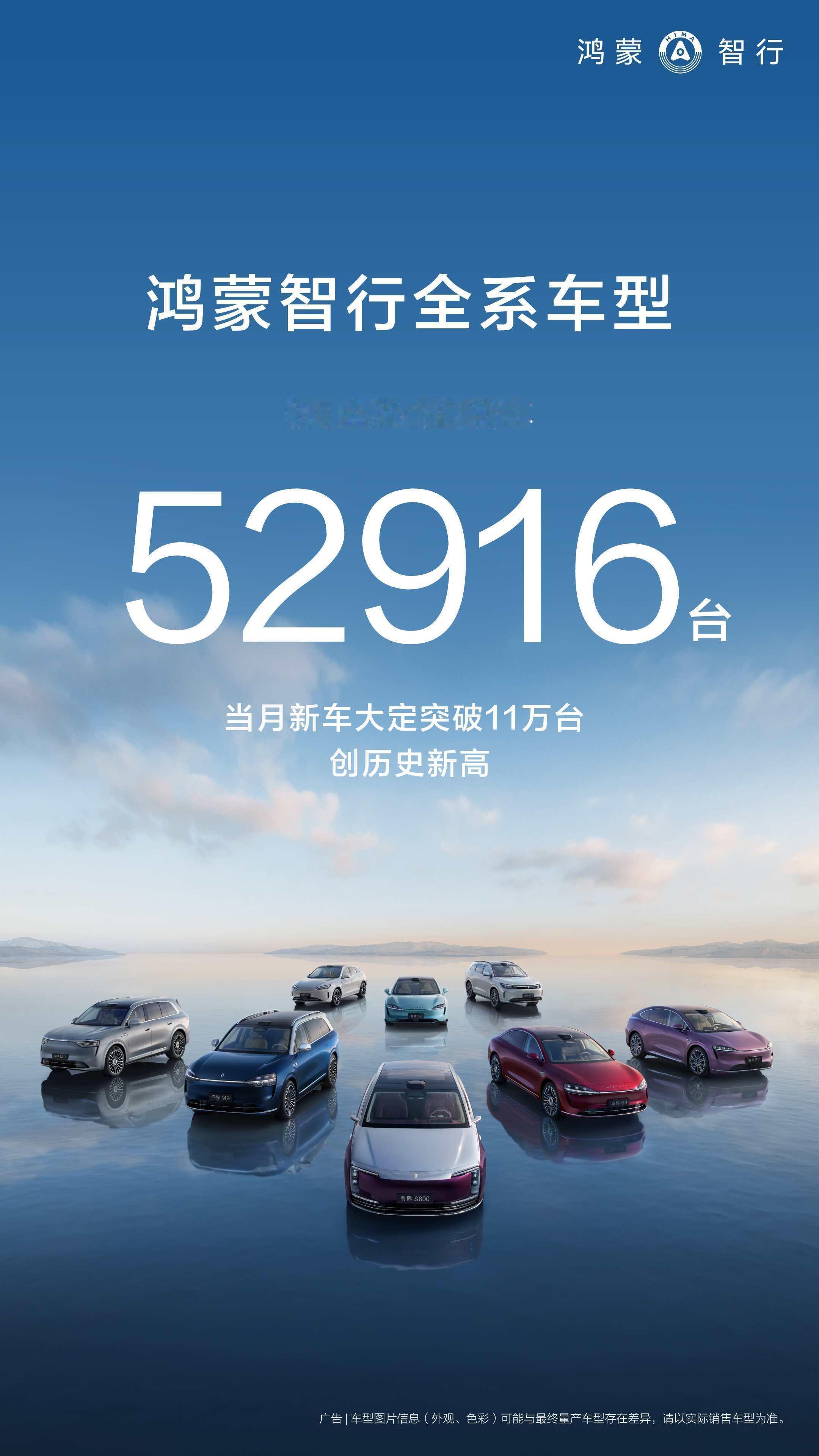 鸿蒙智行9月交付52916台，10.1当天大定破8000，猛！​​​