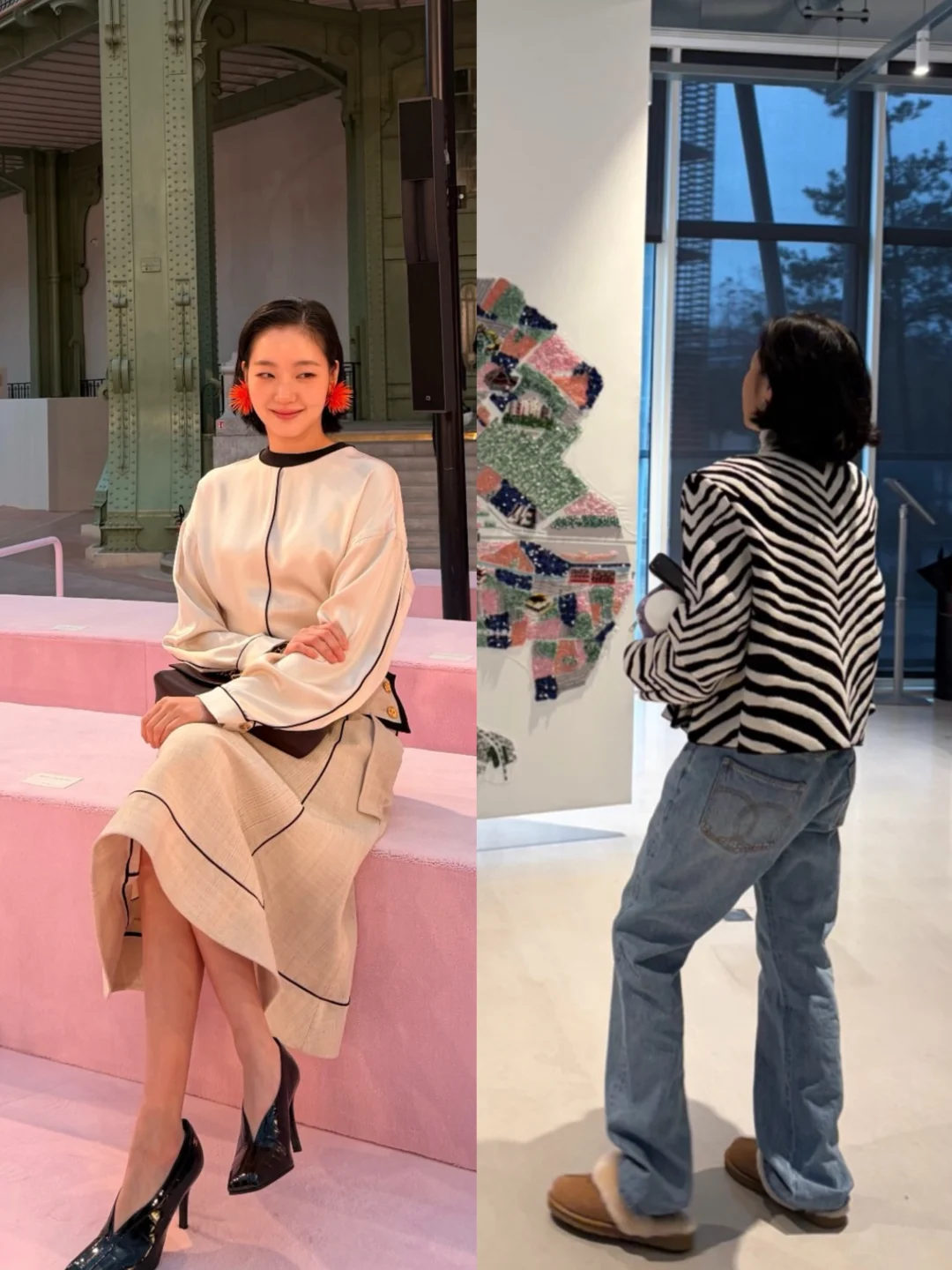 金高银上下班状态太接地气，雪地靴是本命