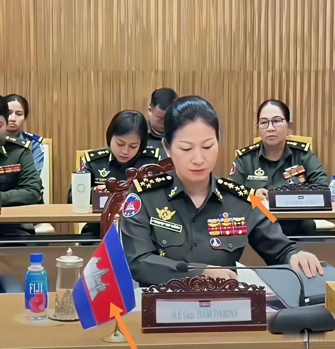 洪门女将。图中的这位大姐，是柬埔寨国防部国务秘书、四星女上将丹达丽尼（DamD