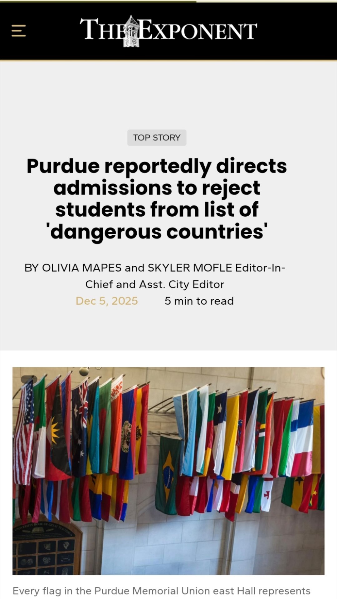 美国大学普渡大学事实上禁止招收中国留学生。这个美国名校的校长还是一个华裔。¹禁