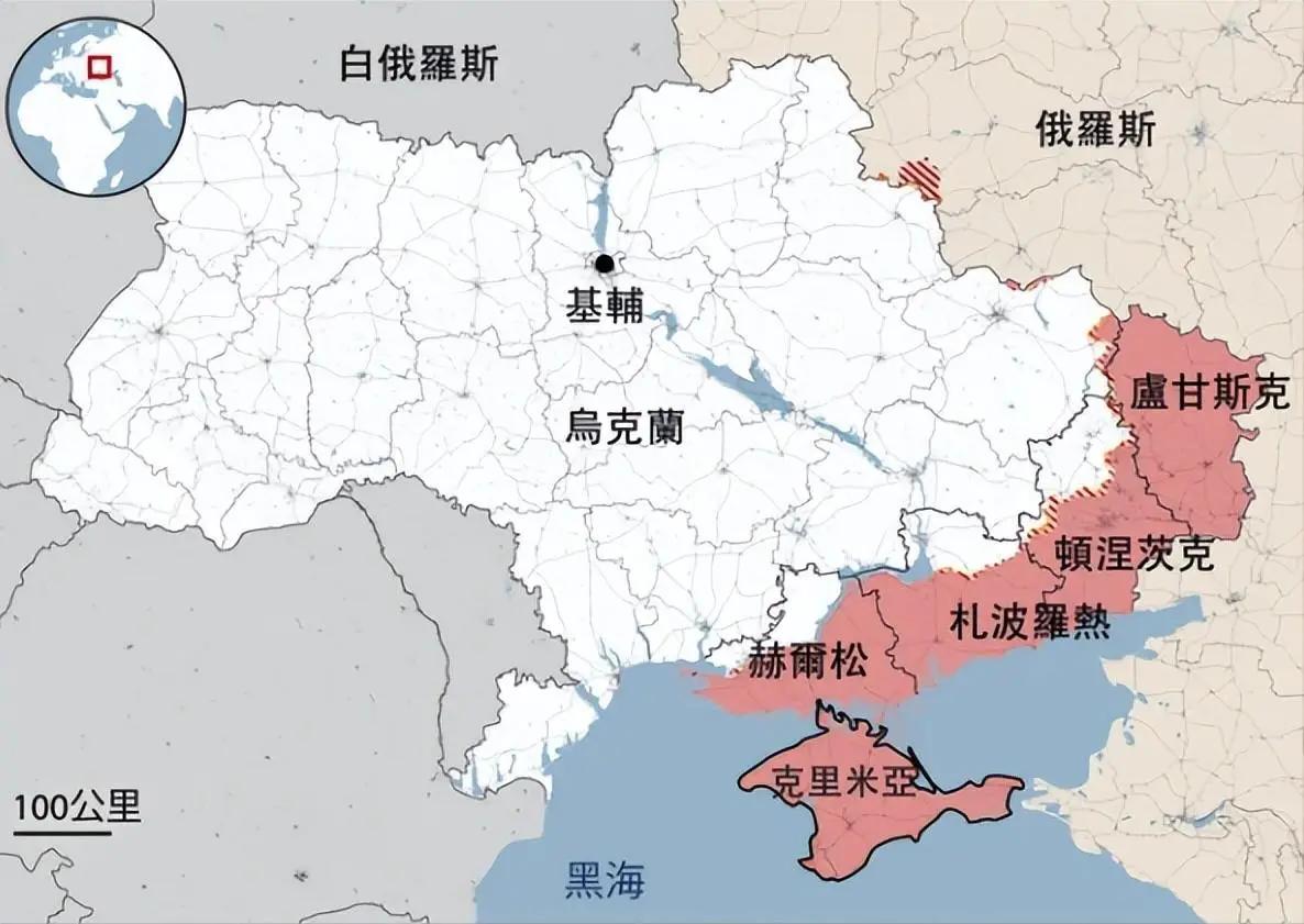 有人问俄罗斯算不算侵略者。其实打开地图仔细看就会发现，俄罗斯在乌克兰占的地方都有