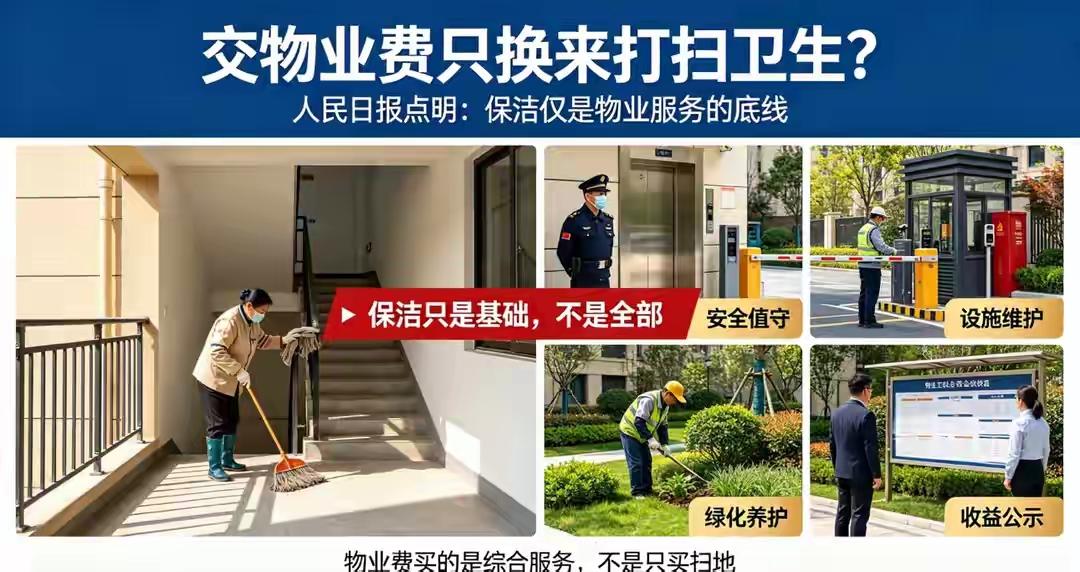 几乎每个小区业主，都有过这样的疑惑：我年年按时足额交物业费，到头来看到的只有扫地
