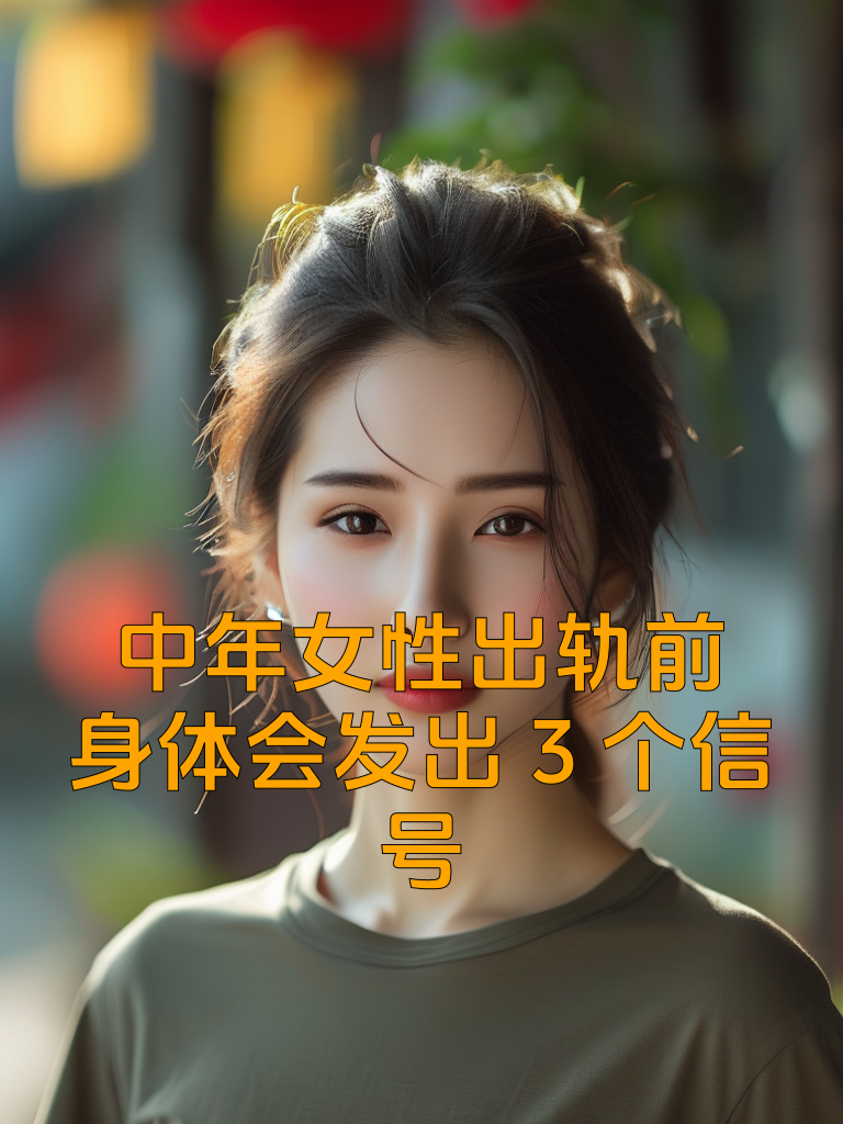 中年女性出轨前，身体会发出3个信号