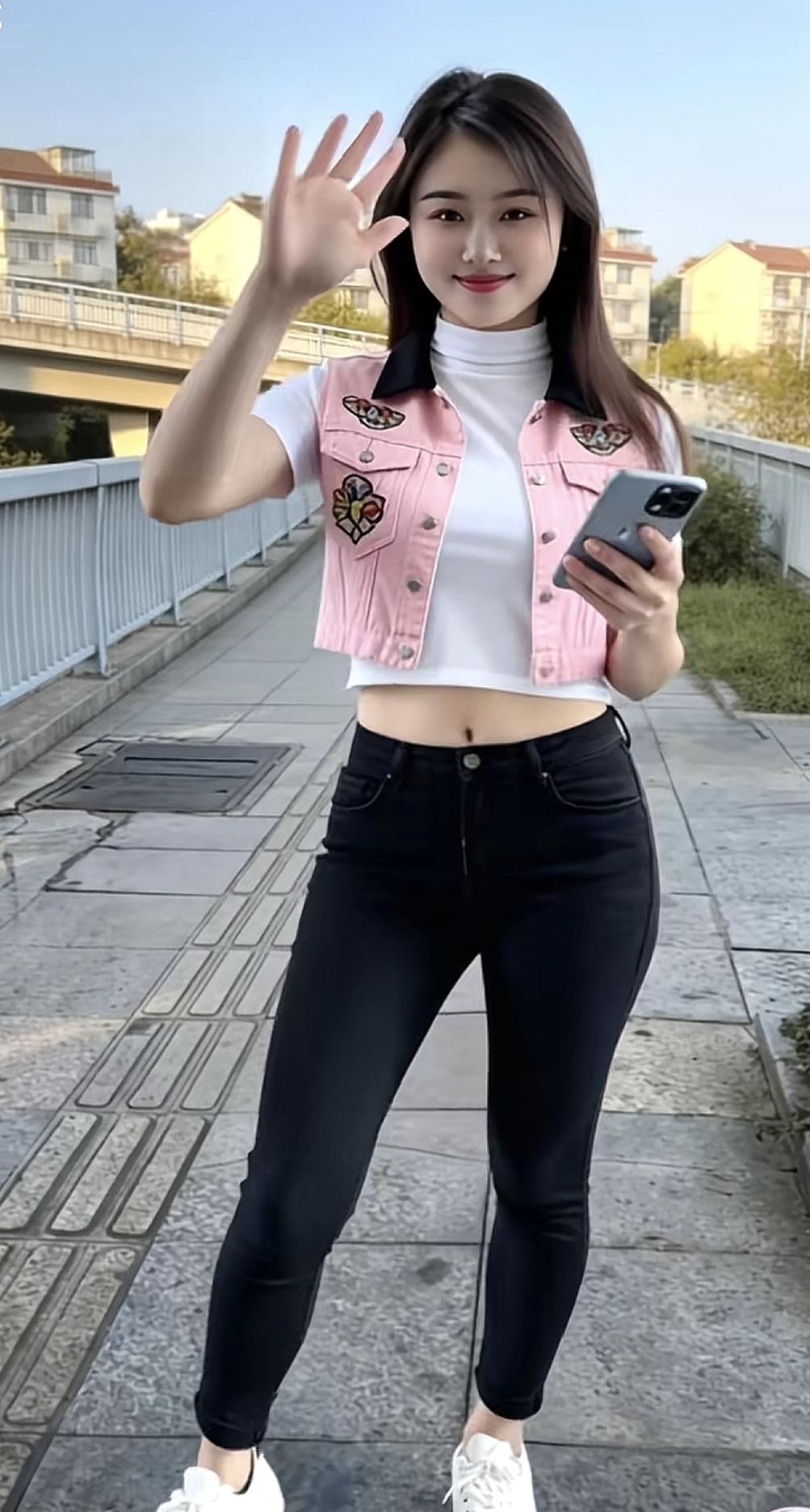 粉衫映日影，笑语逐风轻。