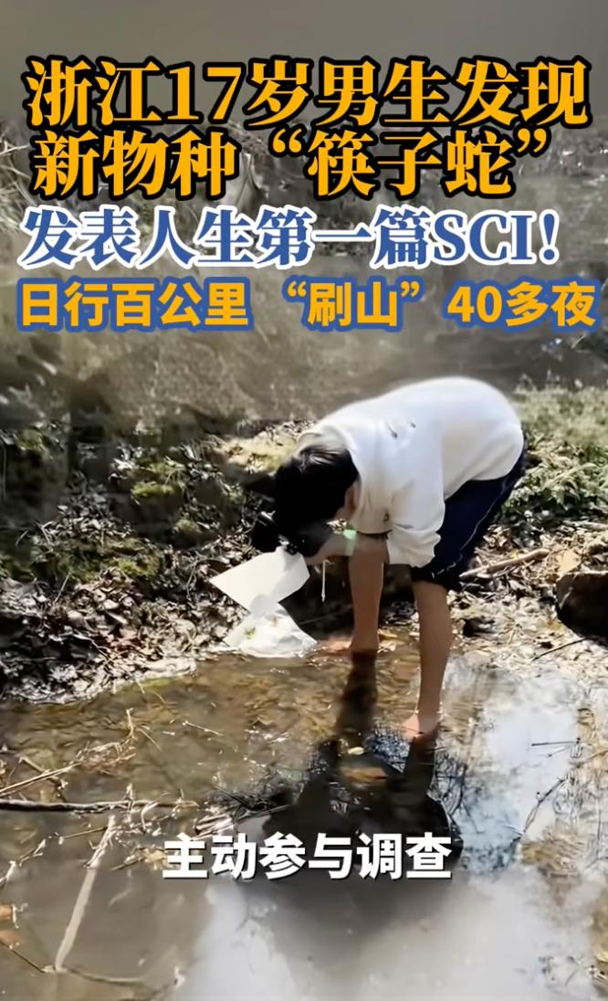 浙江临海17岁高三少年胡家豪，从小就痴迷山里的小生灵。别人放假追剧玩游戏，他一有