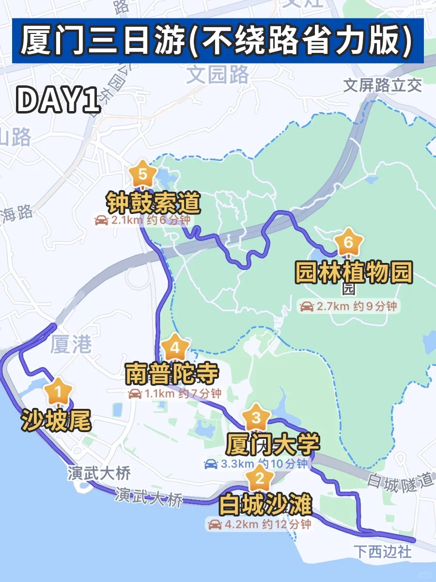 厦门特种兵三日游🚶‍♀不耗时不绕路✅