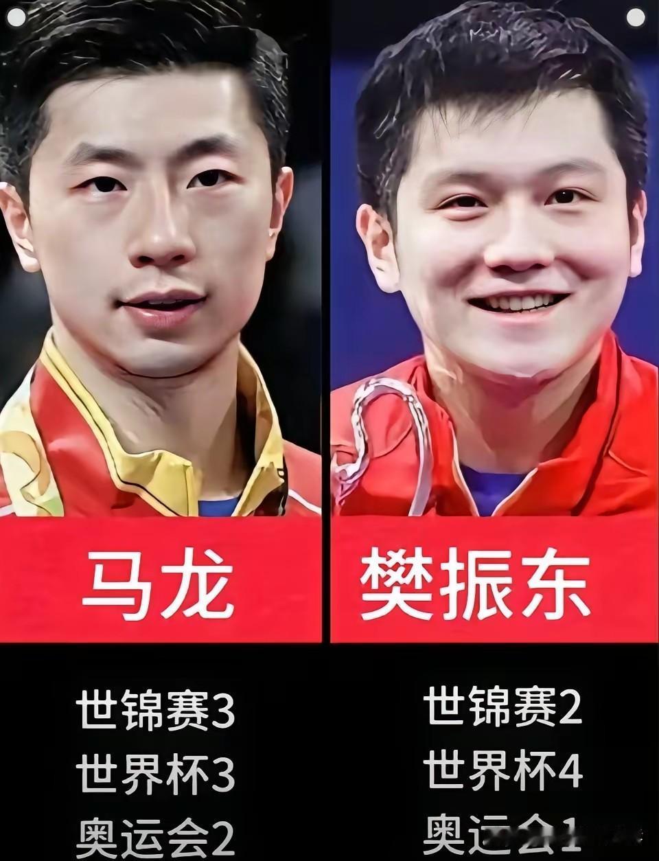 不比不知道，一比吓一跳，放在二三十年前，男乒主力能同时拿到奥运会、世乒赛、世界杯