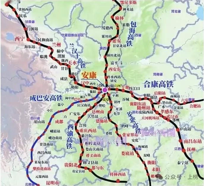 陕南的铁路枢纽以后会是安康，汉中的铁路发展已经落后安康的发展了，安康马上通车的西