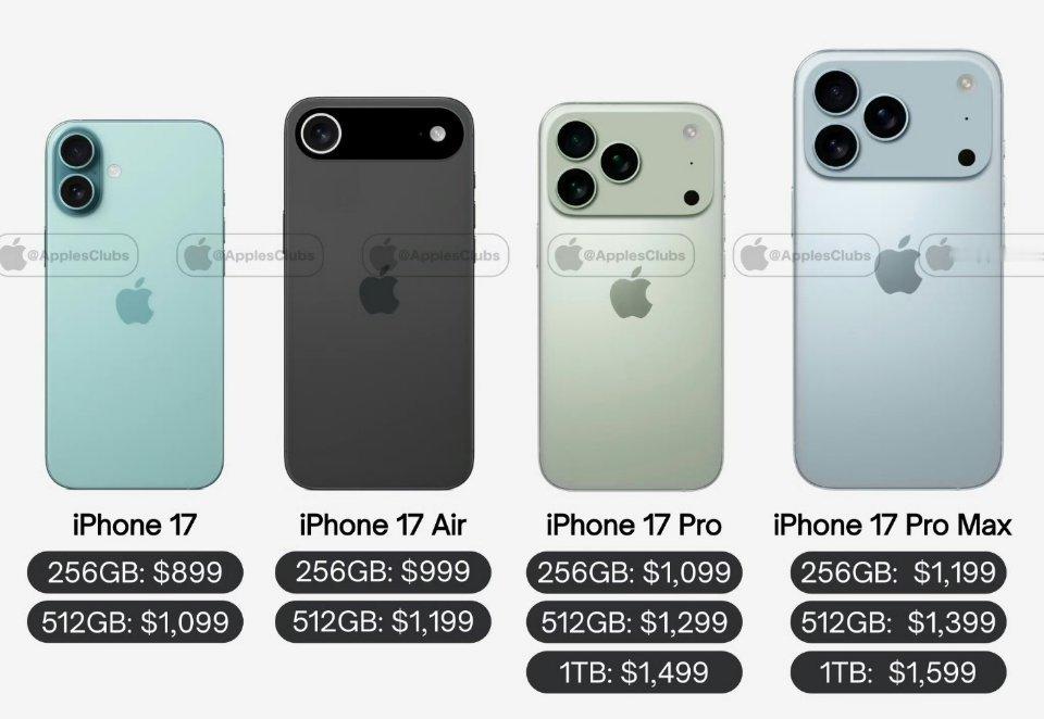 iPhone17系列海外价格曝光，只有标准版还保持原有设计[并不简单]​​