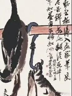 1926年，齐白石让大弟子李苦禅画一头猪、一只鸭，准备烧掉祭奠母亲，但李苦禅画好