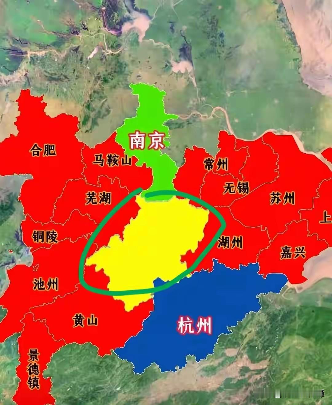 考考大家的地理知识！这个位于南京，杭州两大省会之间的城市是哪个？他是属于安徽还