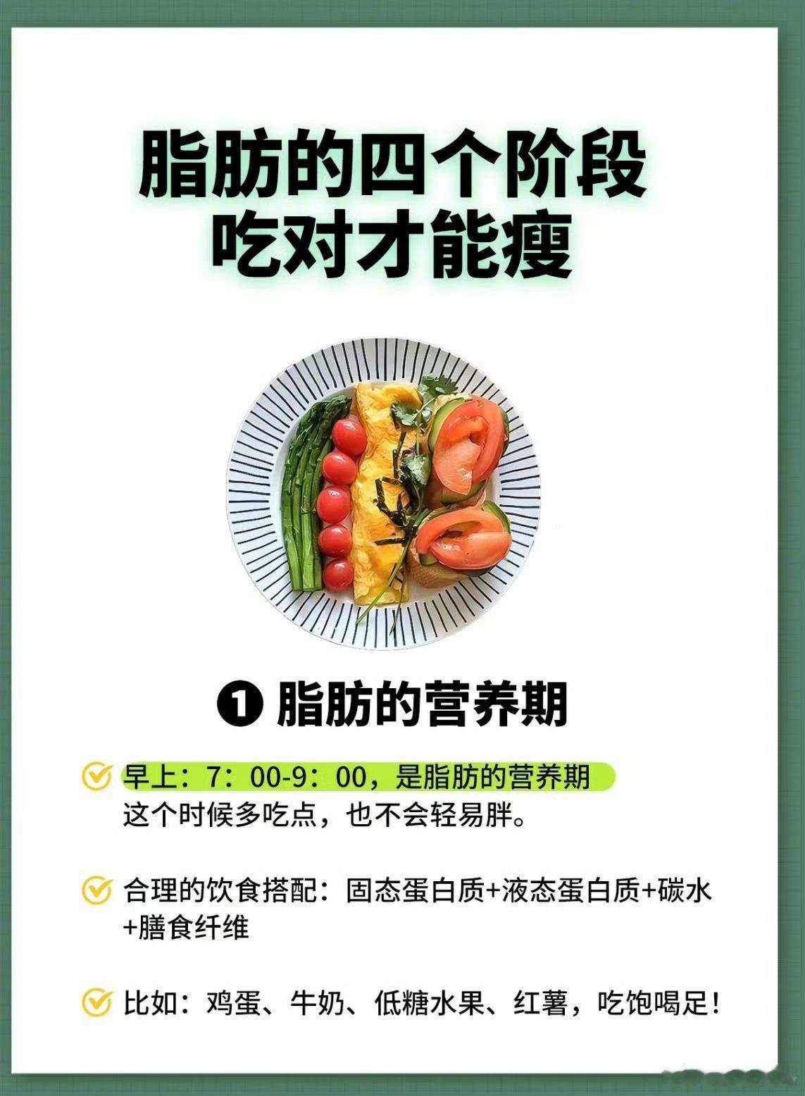 “原来脂肪是有休息期的”原来长胖不是因为吃得多，是吃的时间不对！今天整理了四个重