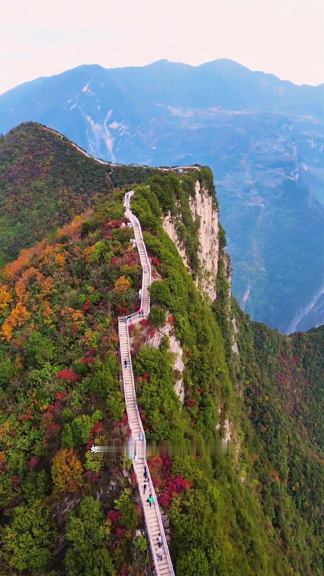 🌟三峡龙脊，一般人最好别去！🌄介绍：这是一条蜿蜒于大山顶上的登山小路，全长