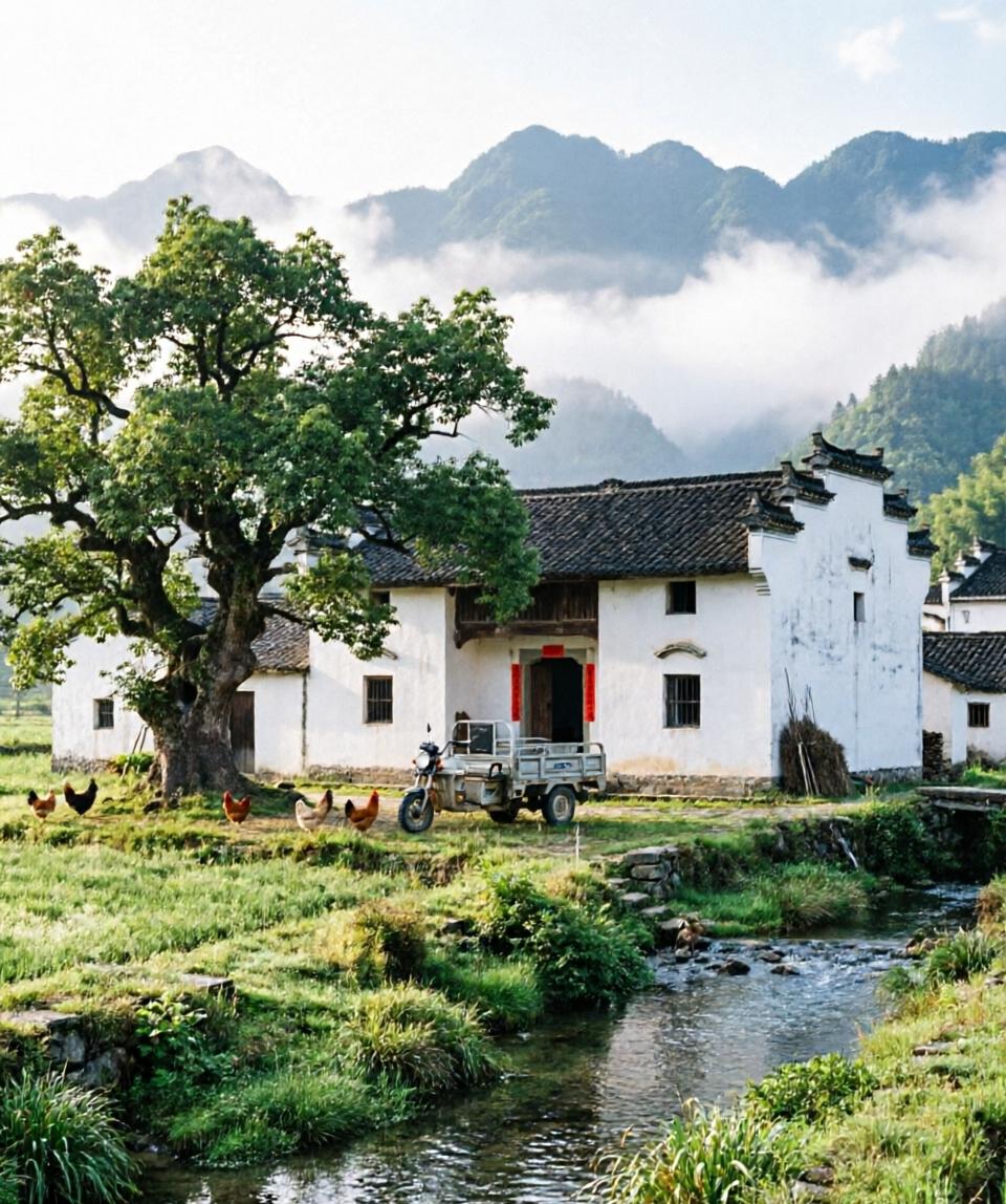 可以发一张你拍的乡村风光吗