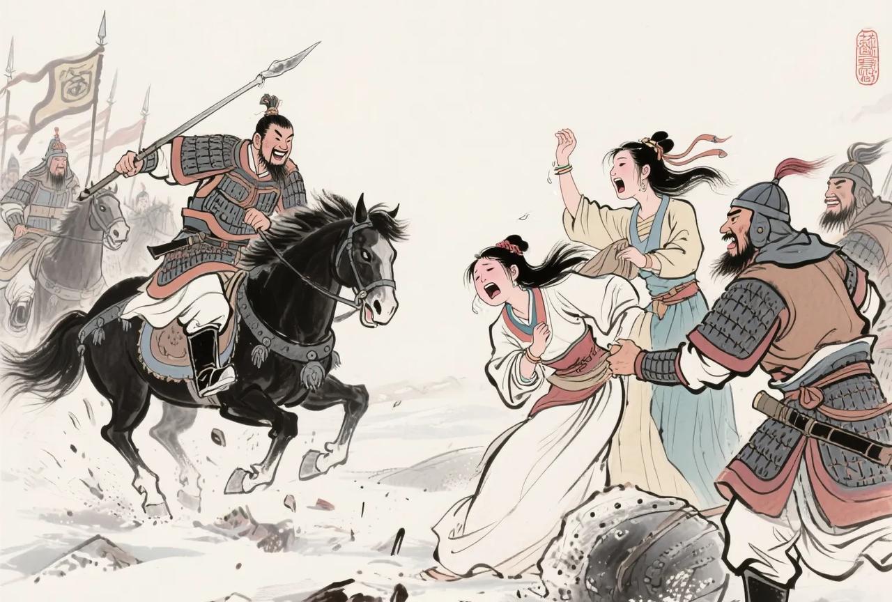 永兴元年冬，幽州刺史王浚引鲜卑段部铁骑南下，助讨邺城司马颖。鲜卑兵如入无人之境，