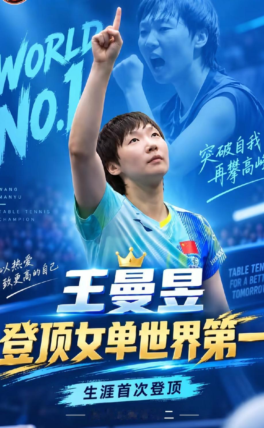 孙颖莎释怀不释怀，我不知道，但我可以确定一件事，那就是王曼昱对自己登上世界第