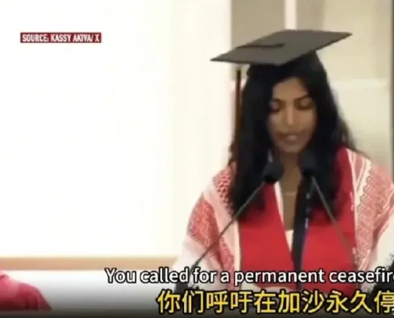 麻省的印度裔女孩，和哈佛的中国女孩，在毕业的发言分裂了。本来她们都是要为白左发