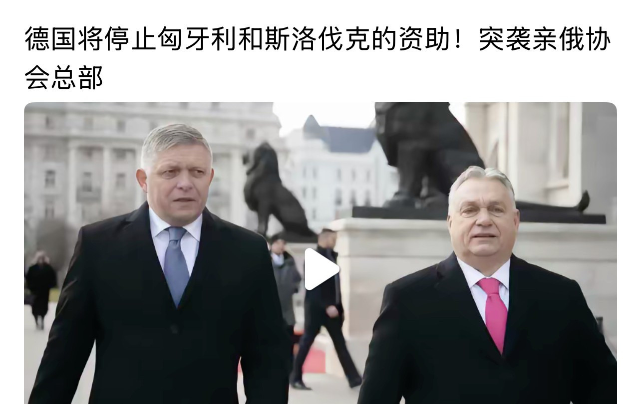 亲俄被踢出欧盟，活该---匈牙利和斯洛伐克这次真是玩砸了