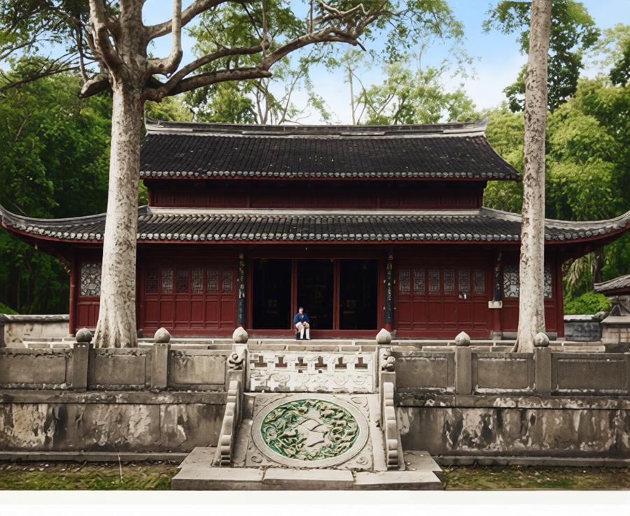 这是一张定格了百年前成都“川西第一道观”静谧时光，由法国著名汉学家、考古旅行家维