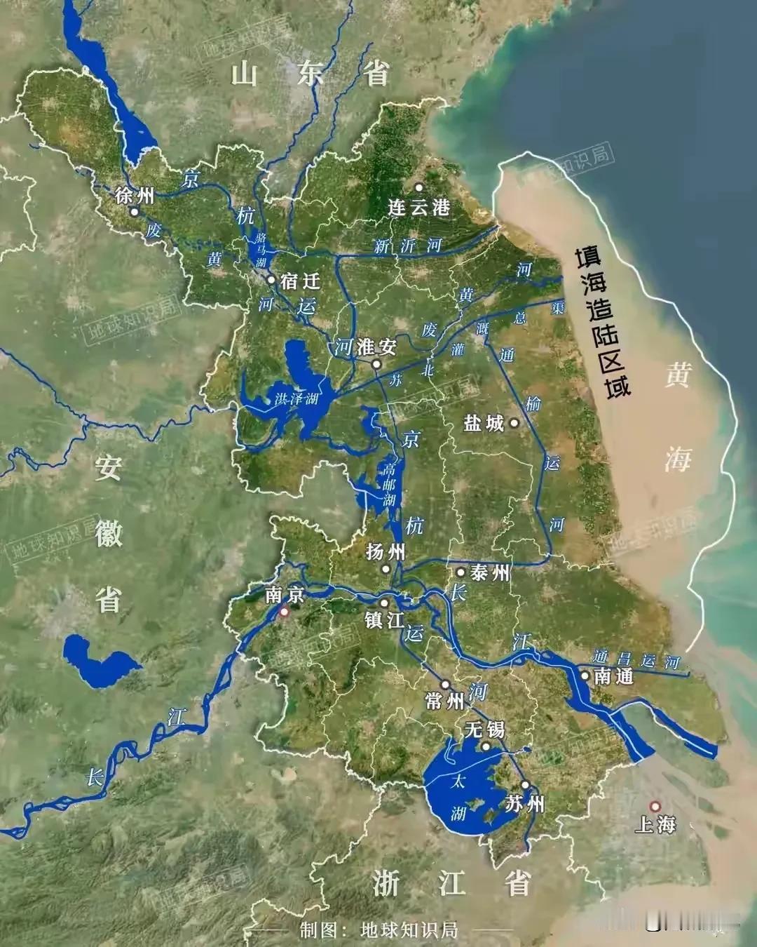 【中国江苏:“苏东运河航道”工程！】:①“江苏”，中国第二大经济大省，然而苏南