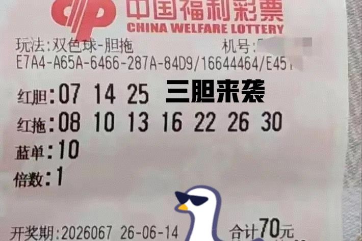 一张是三胆，另一张是五胆，居然没有重复的胆码出现，实在是有趣！无非就两种结果，要
