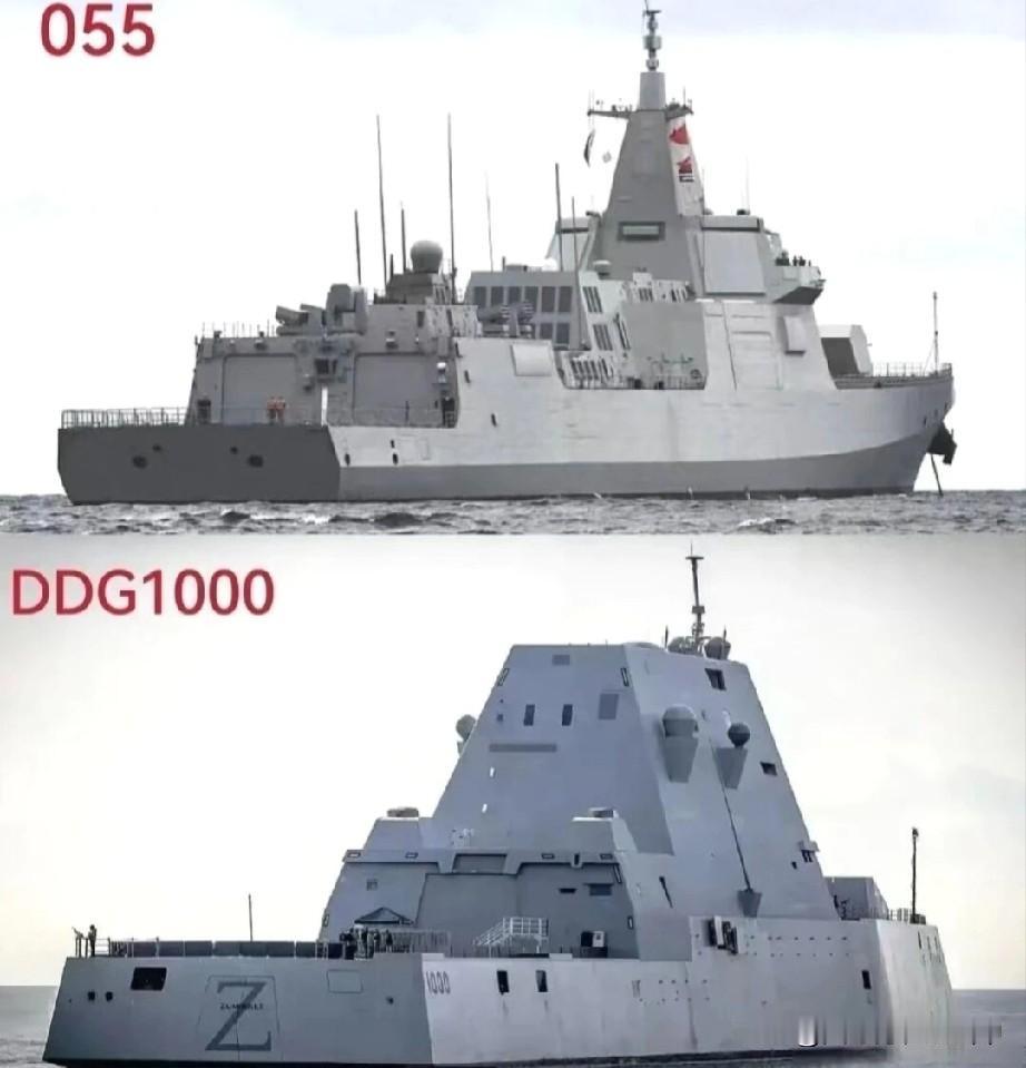 聊聊055和朱姆沃尔特的屁股设计055的舰尾方方正正看着朴实，双机库加大甲