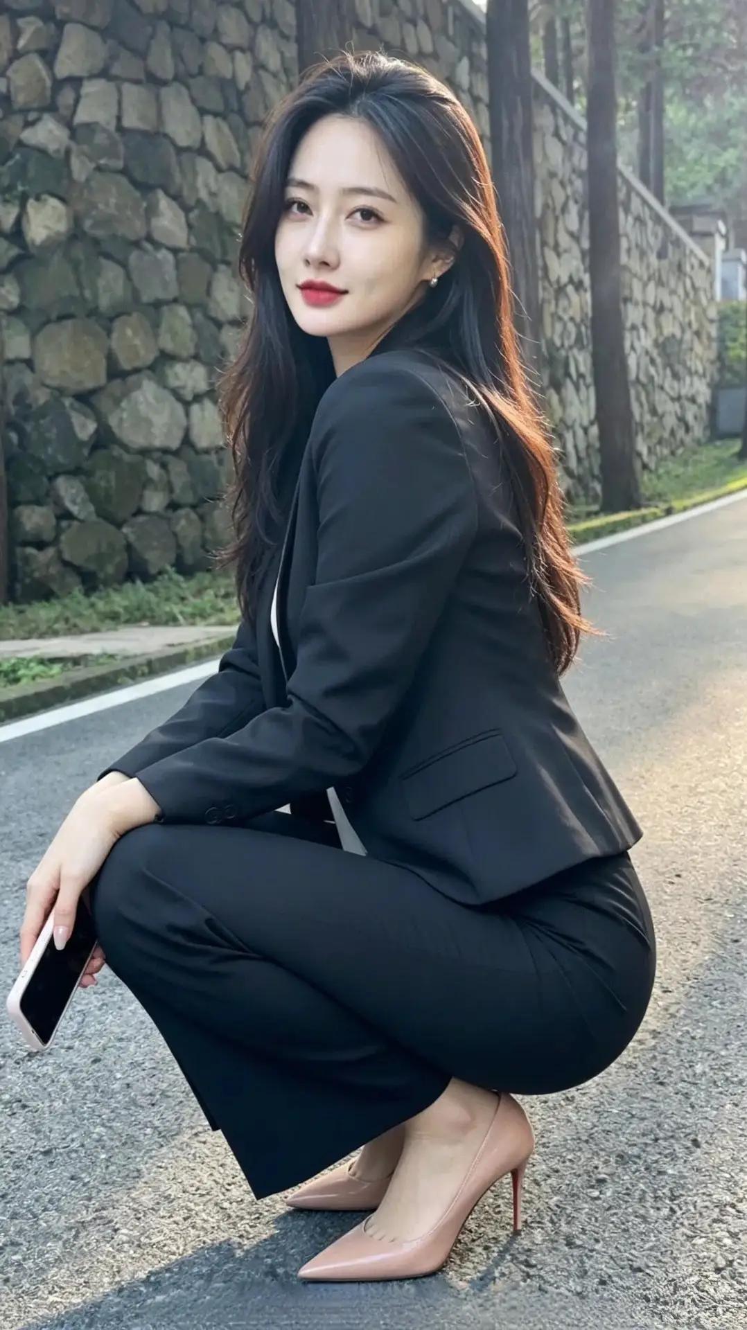 干练优雅，柔美气质很有魅力。