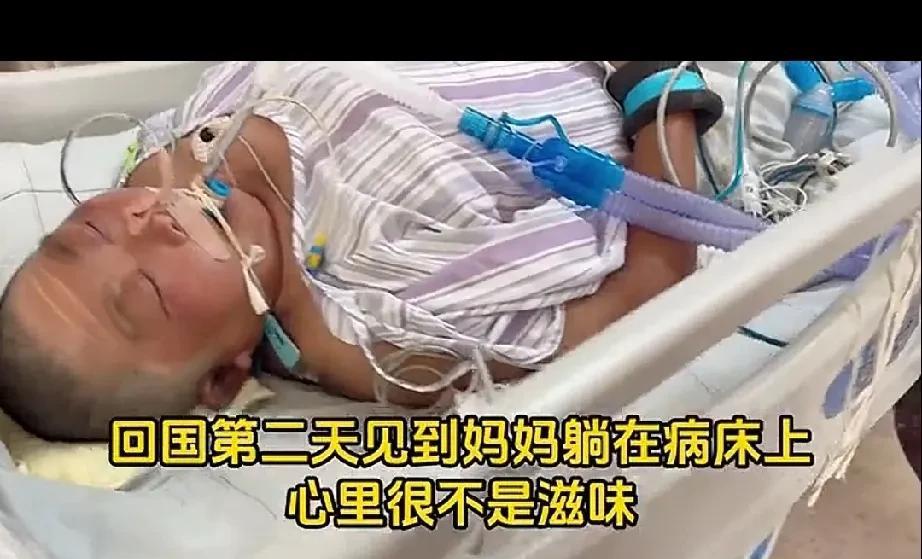 看玉酱老妈躺在病床上了，嘴里鼻子插了好几根管子，看了别说玉酱了，我看了心里都不是