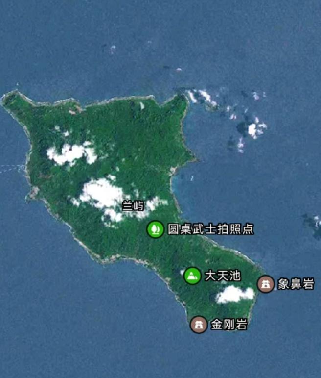 我国台湾岛东边太平洋上有一个大岛——兰屿，面积约45平方公里，有钓鱼岛的十几倍大