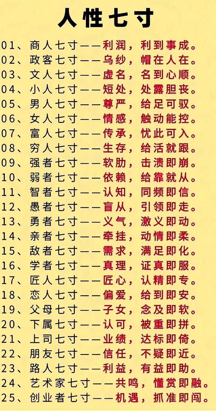 人性7寸人心24相第一性原理