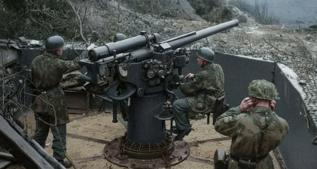 1943年12月26日，在意大利圣费利切奇尔切奥，德国空降兵正操作缴获的意大利