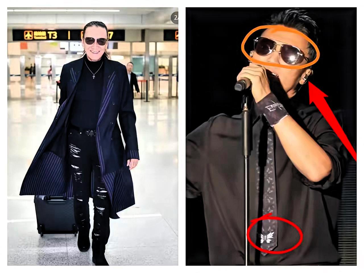 果然还是男人了解男人呀！我和老公说，谢霆锋青岛演唱时，领带上有白蝴蝶，说明他真爱