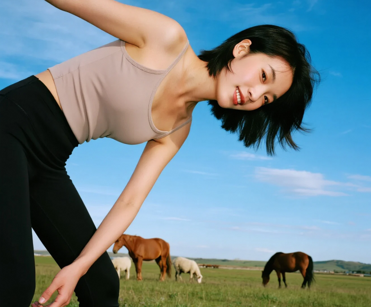 宁静的大草原就是小姐姐的诗和远方，你的呢？