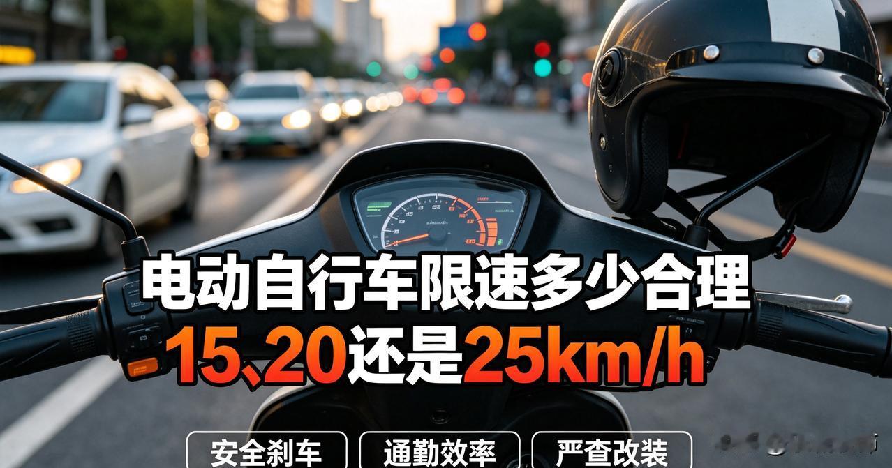 我认为电动自行车行驶限速定在20km/h更为合理，既贴合民生出行需求，也守住安全